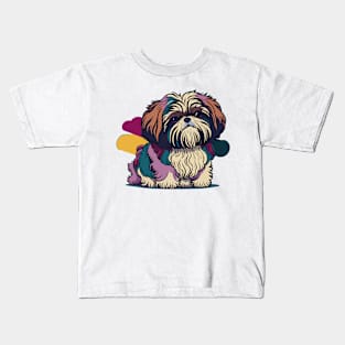 Shih Tzu Portrait Kids T-Shirt